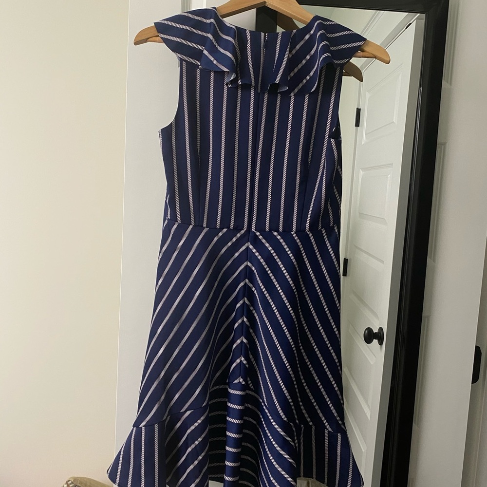 STRIPE RUFFLE DRESS - Picture 2 of 4